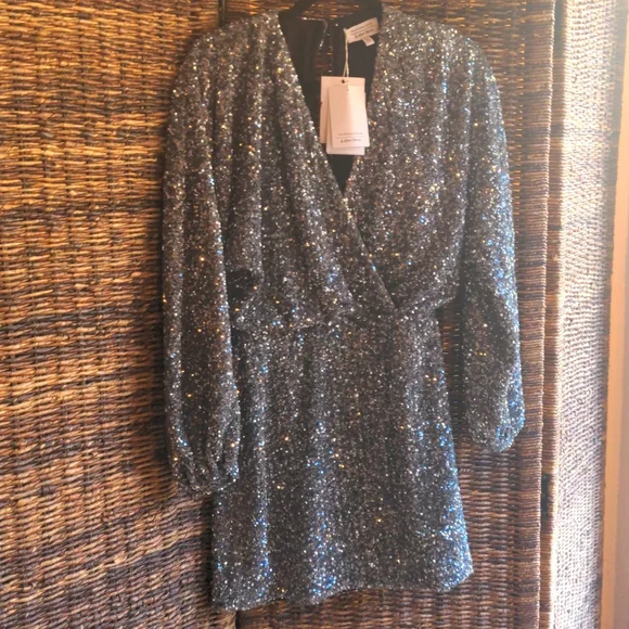 & Other Stories | Dresses | Other Stories Sequin Wrap Mini Dress | Poshmark